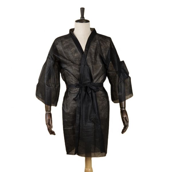 Wholesale Disposable Non-woven Spa Kimono Bathrobe XL Beauty Salon Sauna Gown Summer Bath Skirt Dress Sweat Steam Suit Robe