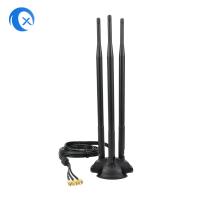 2.4G/5G Triple 7dBi Antenna WiFi Bluetooth Wireless Extender Antenna de montagem magnética com conector masculino RP-SMA