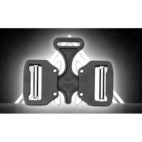 Чернота пряжки пояса металла двойной вставки тактическая Unisex покрыла 38MM