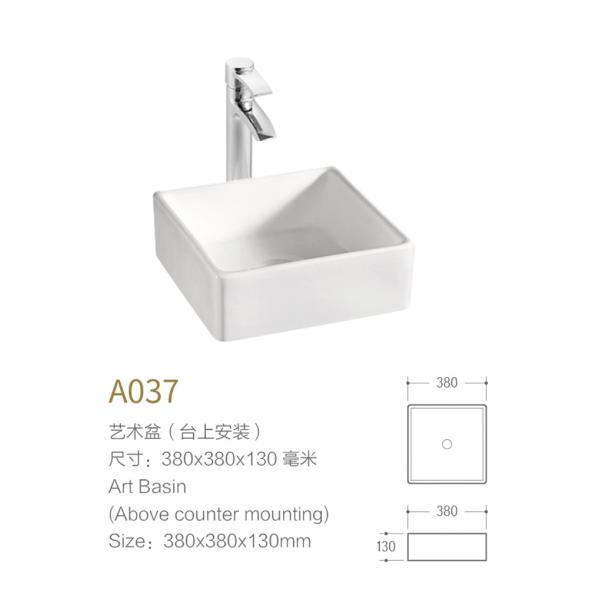 Таз руки квадратного мытья Bathroom этикеты раковины фарфора небольшого белый