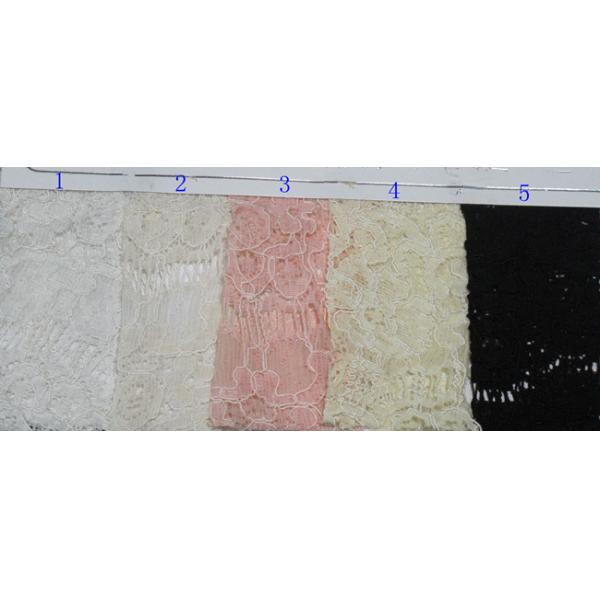 Eyelash Corded Lace Fabric Water Soluble , Stretchy Nylon Cotton Fabric CY-LW0716