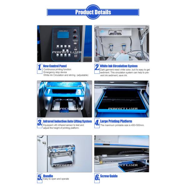 Automatic Fast Speed T Shirt Digital Flatbed Printing Machine Single Station Large Platform