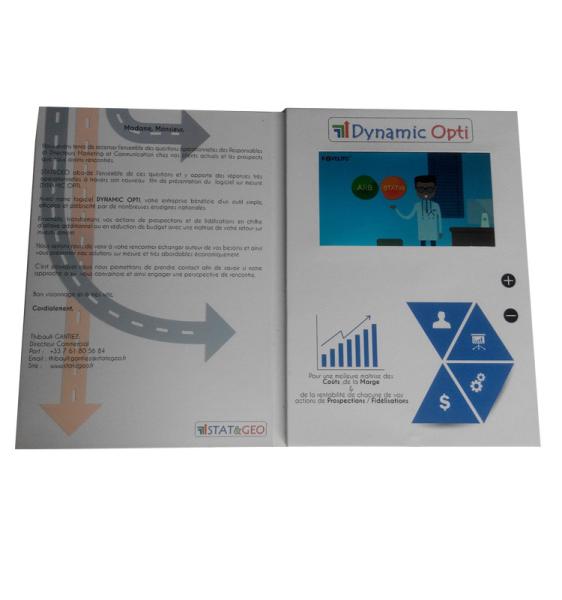 HD 7 Inch Electronic LCD Invitation Card CMYK Printing For Celebration