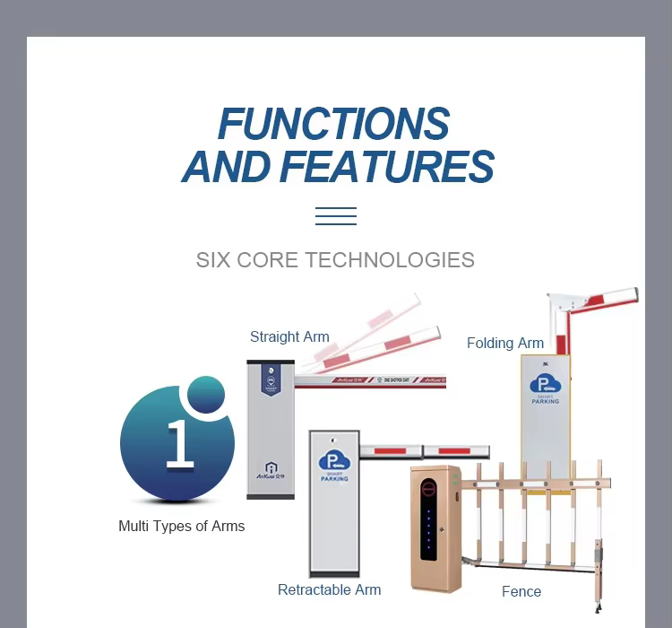 RFID Barrier Gate Mechanism Security Car Entrance Exit Access Control Toll System Smart Automatic Boom Parking Turnstile Gate