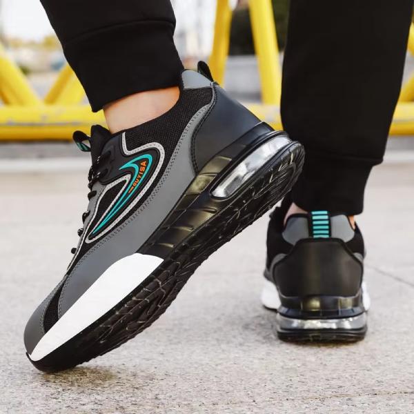 Men's Work Safety Shoes With Steel Toe And Slip Resistant Outsole