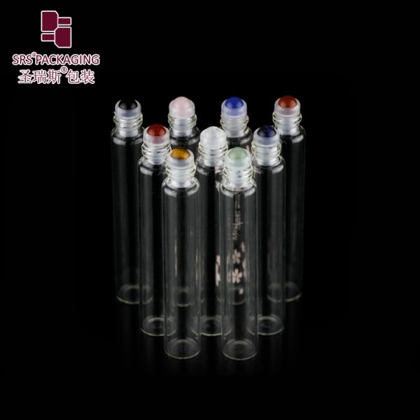 SRS Hot Sale 10ml Tube Thin Wall Glass Roll on Bottle for Perfume Essential Oil