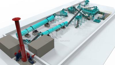 Linha de produção de máquinas de granulação de solos e fertilizantes Linha de produção de máquinas de granulação de fertilizantes com ácido húmico