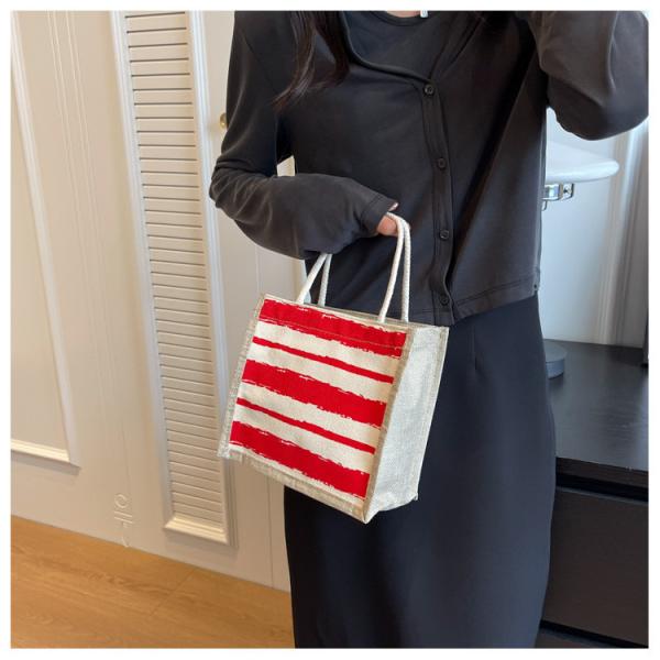 TOTE BAG CANVAS BAG CANVAS GIRL NEW PRINTED TOTE INS PORTABLE BENTO LUNCH BOX WORK