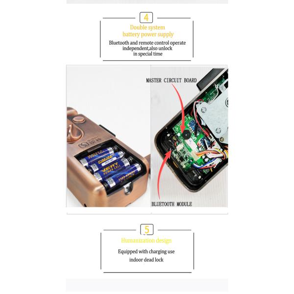 Почищенное щеткой дистанционное управление TTLock Bluetooth замков оправы металла