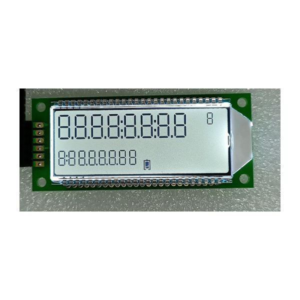 Customized Size 7 Segment Cob Htn LCD Display Monochrome With White Backlight Lcd Screen For Electric Meter