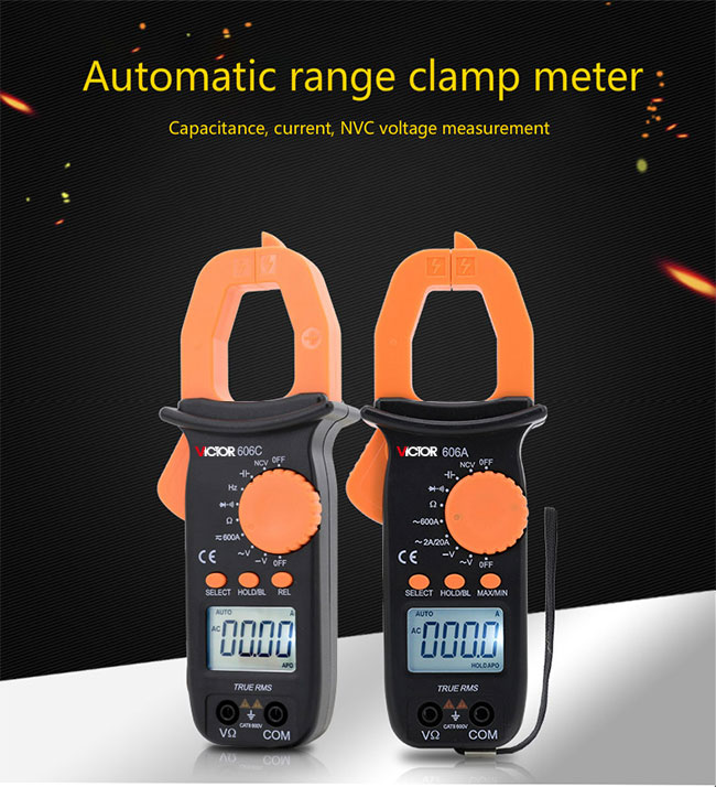 Коммерчески электрический 600a DC 600V 20MΩ 1000uF кармана метра струбцины Ac цифров
