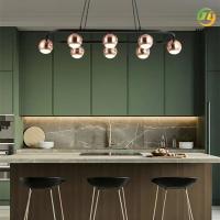 Sala de estar italiana minimalista postmoderna Ring Dining Room Chandelier