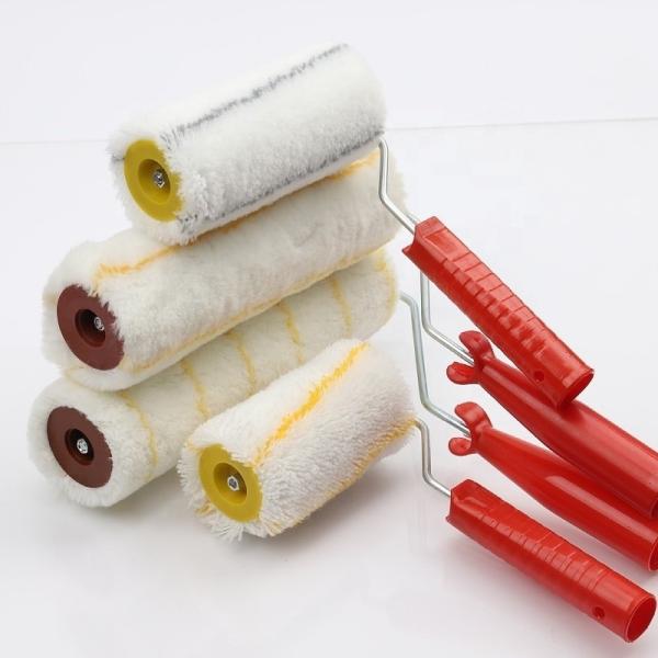 Conjunto de ferramentas de escovas de borracha de rolos de 6 customizadas para pintura de máquinas de decoração de casa de padrão 3D