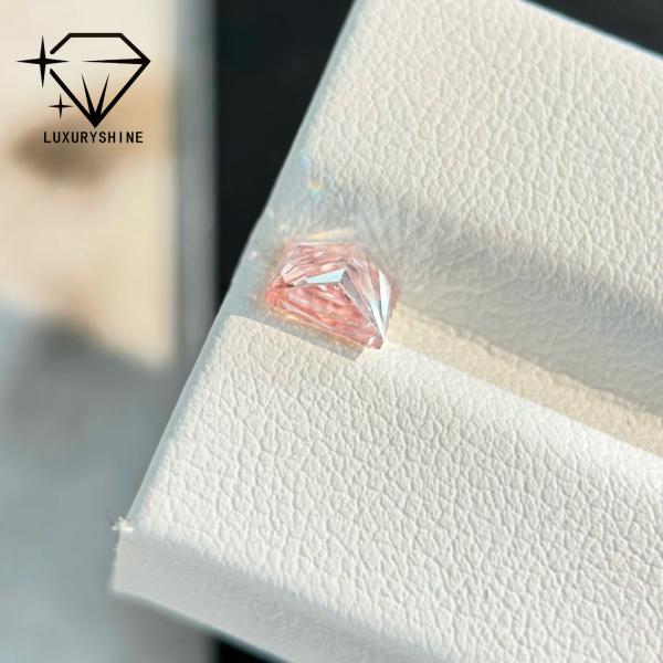 LuxuryShine 1-10CT Princess﻿ Shape Fancy pink Lab Grown Diamond VVS-VS Loose Diamonds Customized jewelry with IGI Certificate