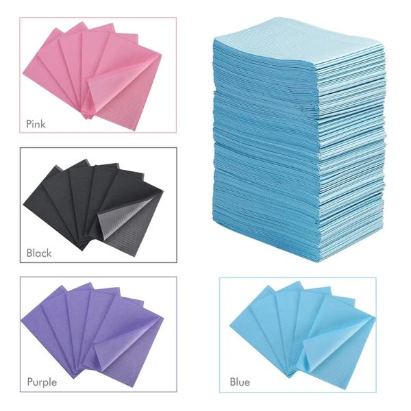 Disposable Dental Bibs Cloths 125pcs Tattoo Table Covers Clean Pad Waterproof Double Layer Tattoo Bib Sheet