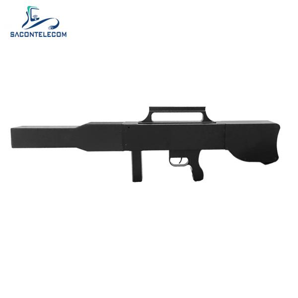 Portable Gun Type Drone Signal Jammer with 1.2KM Distance 100W Output Power and 4 Bands Frequency