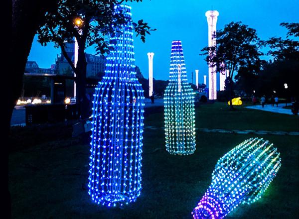 LED Outdoor Iron Art Bottle Modeling Lamp Landscape Lamp Decoration Can Be Customized Full Color Outdoor Creative