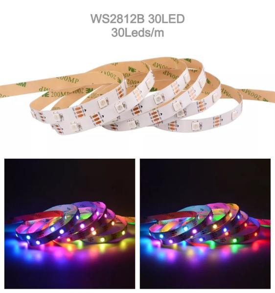 Waterproof 12V ws2812 ws2811 Led Strip 60leds for Magic Color RGB Decoration CRI Ra 80