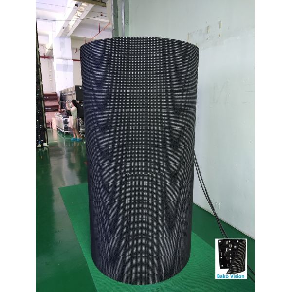 Ultra Thin Soft Ribbon Rubber Flexible Led Curtain Display With Any Shape / Size