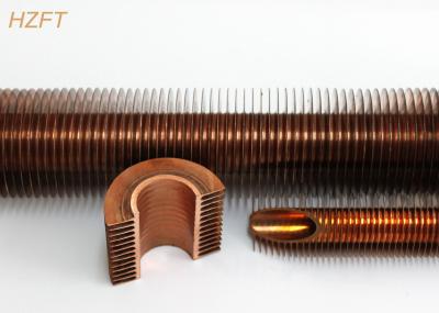 Cupro níquel o tubo de aleta do permutador de calor para a altura de condensação doméstica da aleta da caldeira 10MM