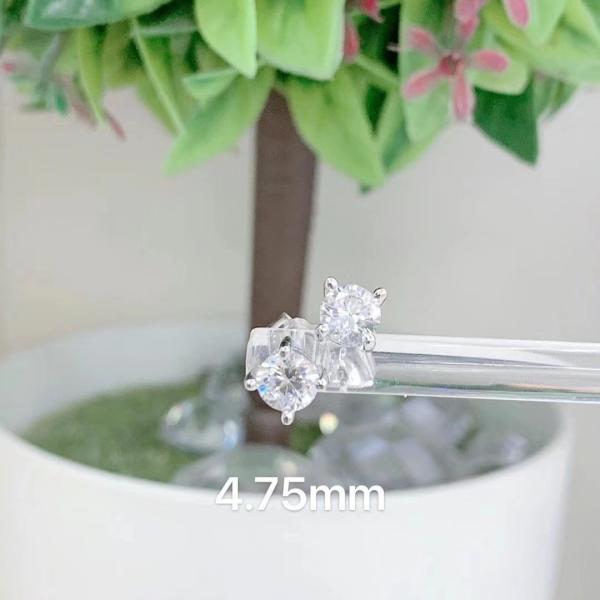 Moissanite Sterling 925 Boucles d'oreilles en argent AAAA+ Zirconie cubique