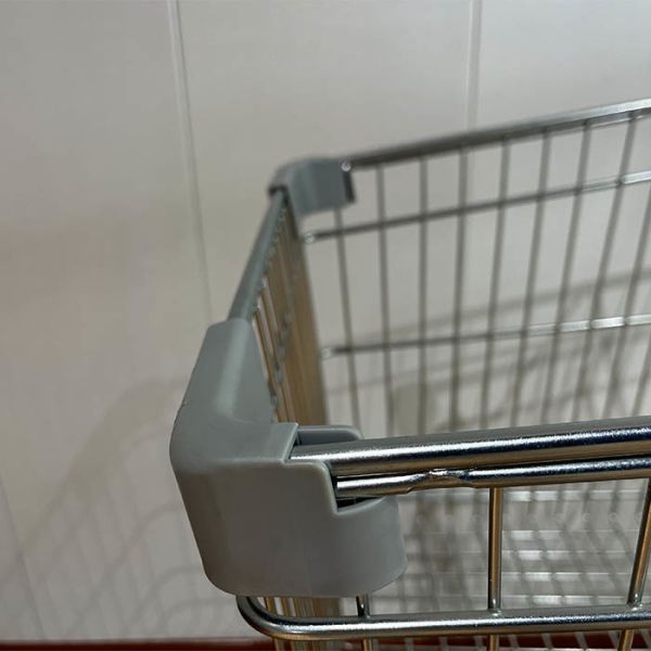 4 Wheels Asian Metal Supermarket Retail Hand Shopping Cart Trolley