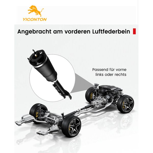1643205813 Mercedes-Benz ML-Class W164/X164 Left/Right Front Wheel Axle Air Suspension Strut
