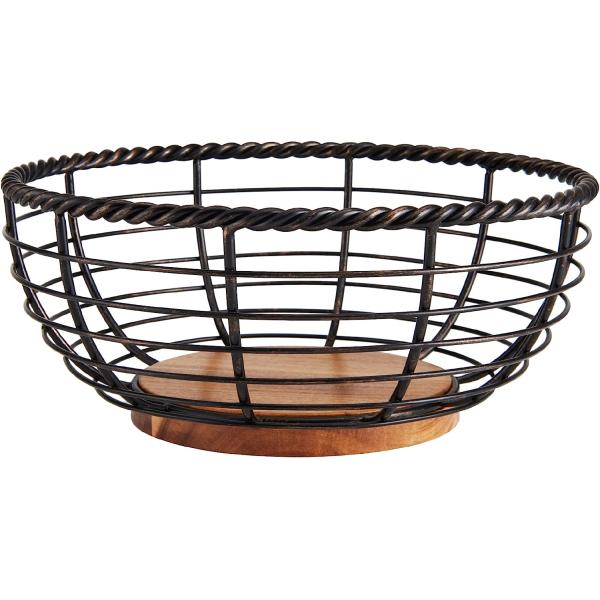 Compact Folding Wooden Fruit Bowl for Space-Saving Kitchen and Living Room Storage