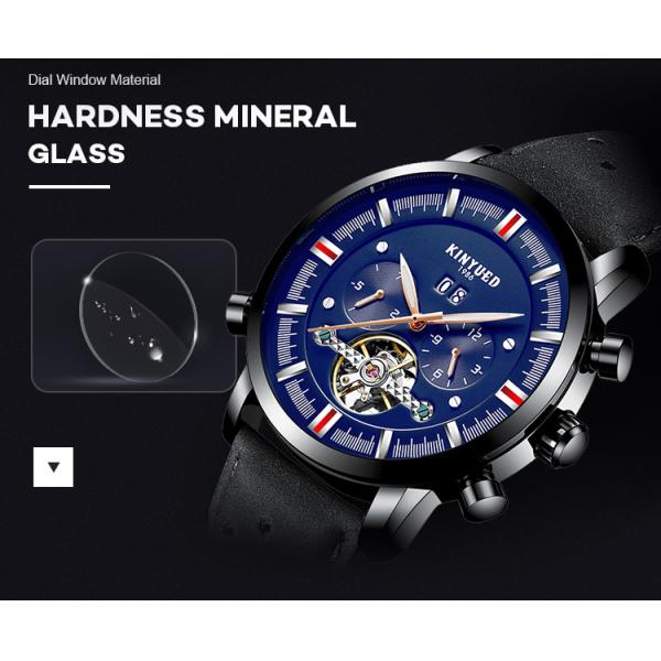 Fashionable Sports Minimalist Mechanical Watch Leather Wrist Watch