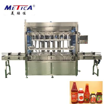 Máquina de engarrafamento 8 500ml principal, máquina de enchimento do molho de tomate 3000bph