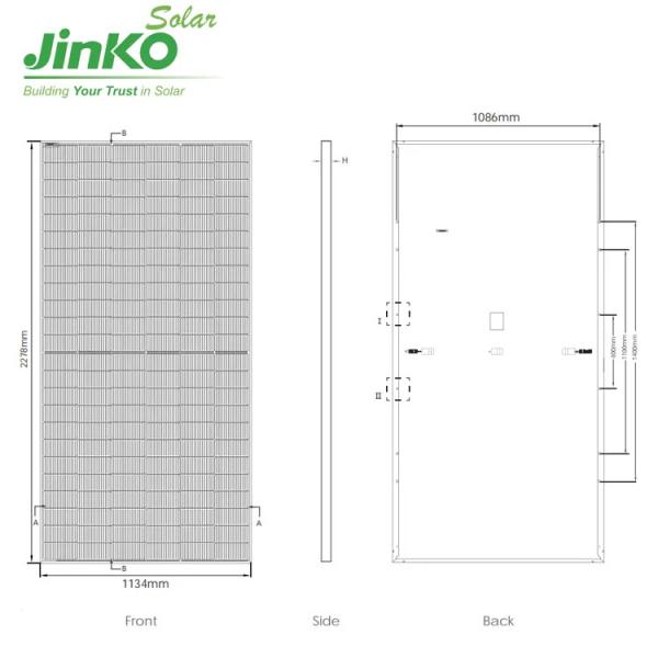 Модуль Jinko Tiger Neo N типа 78HL4-(V) 610-630 Вт моно фотоэлектрический