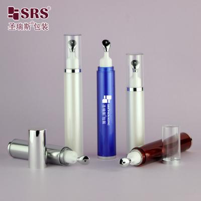 AY005 10ML 15ML Rollo acrílico en rodillo Cabeza de botella de metal Embalaje aplicador vacío Crema para ojos botellas de estilo prensa