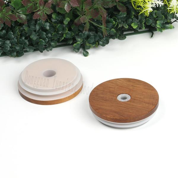 Natural Beech Wooden Jar Lid for Glass Canisters Airtight