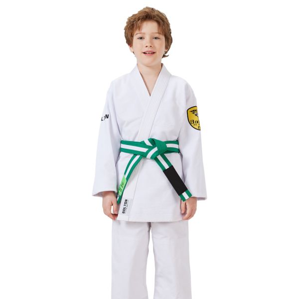 Custom Embroidered 350gsm Pearl Weave BJJ Gi 100% Cotton Jiu Jitsu Uniform for Kids and Adults