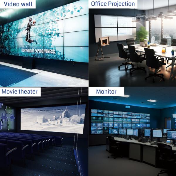Contrôleur de mur vidéo 4K60 Temps de réponse de 6 ms et mode de contrôle IP pour une solution d'affichage