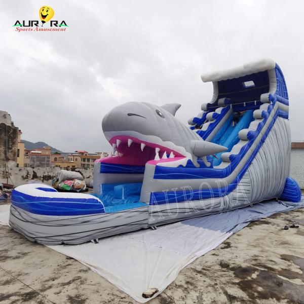 OEM Inflatable Water Slide 0.55Mm PVC Children Water Park Slide With Pool