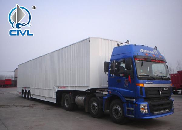 Classical CIVL 3 Axles High Coloumn Cargo Semi Trailer Trucks Option Demission