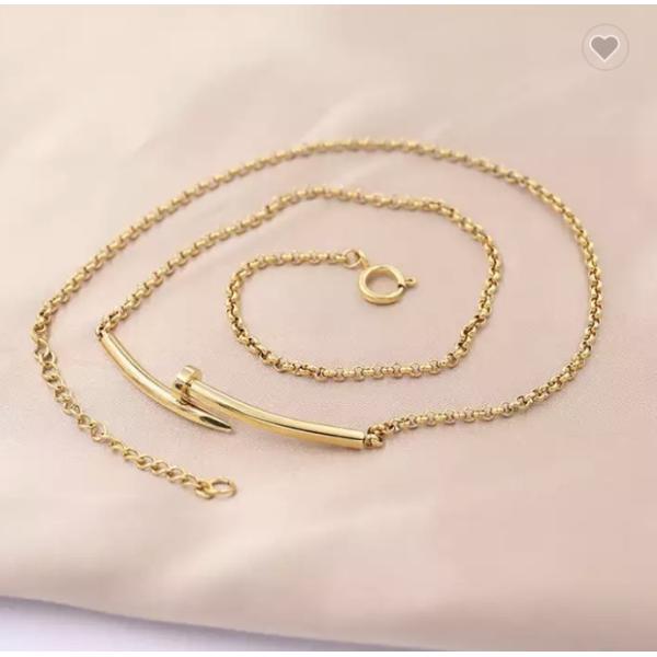 Anniversary Stainless Steel Jewelry Set Love Token Nail Bracelet And Necklace Set