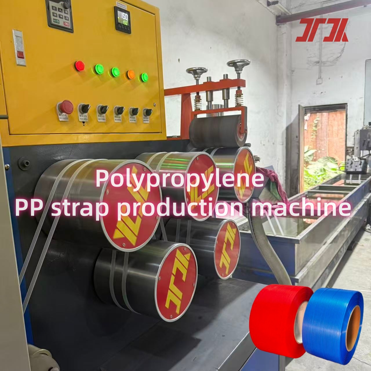 Six Strap PP Strap Production Line 350-380kg/h Recycled PP Extrusion Line with GUGAO Motor