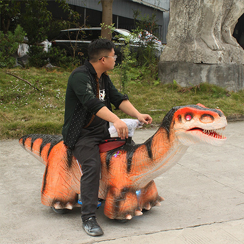 Coin Operated Cartoon Ride On Toy Kids Attraction Riding Dinosaur Scooter