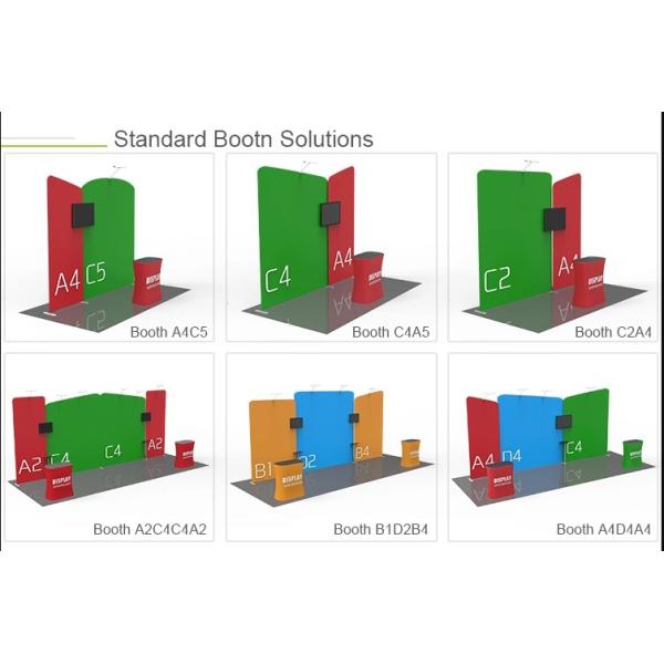 Folding Trade Show Booth Displays , Conference Exhibit Displays 3X3 No Plastic