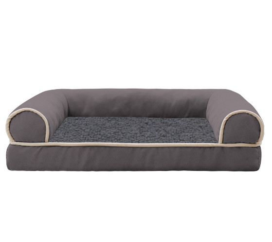 Хлопок Eggshell заполняя элегантную серую диван-кровать любимца с не дном выскальзывания
