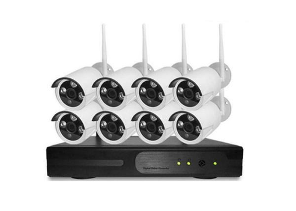 H.264 Outdoor CCTV System 8CH , 8CH Full HD Wifi NVR Kit Night Vision 3.6mm Lens
