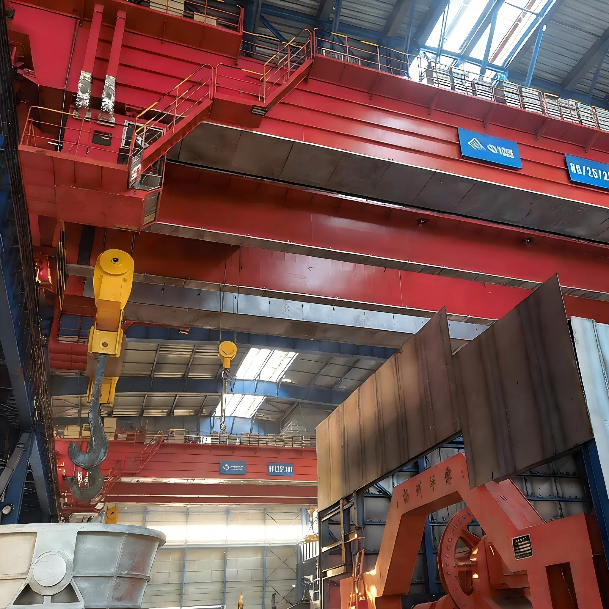QDY Model Heavy Duty Industrial Bridge Casting Crane for Warehouse Steel Factory