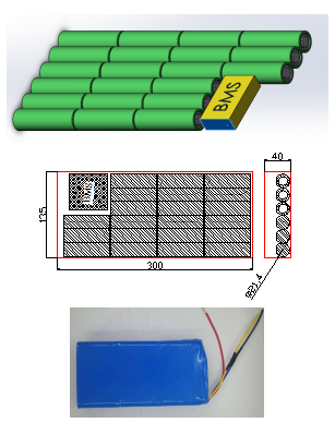 ICR21700 26V 10AH Electric Bike Battery Pack With Wire