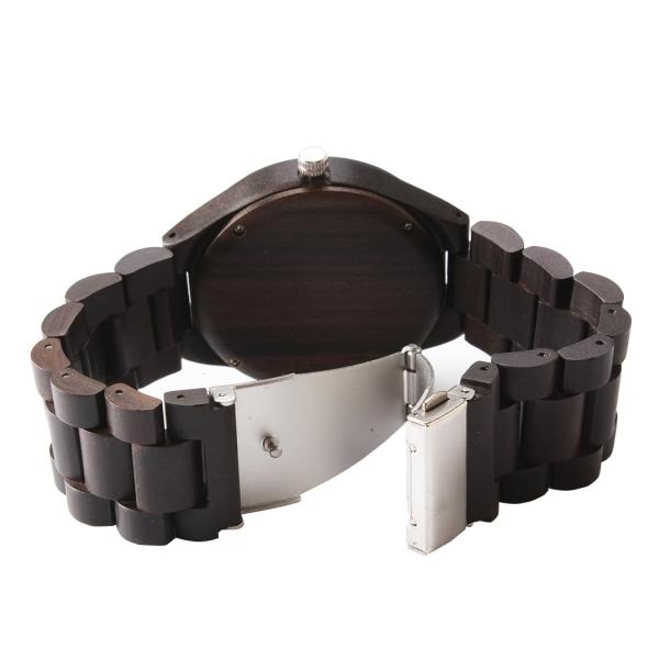 BSCI Wooden Wrist Watch Lightweight Wooden Strap Men Sport Watch