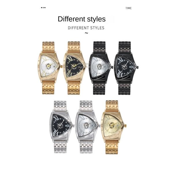 Business Style Stainless Steel Pointer Quartz Watch 20mm Band  Width