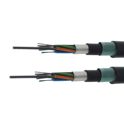 Underground Direct Burial Armored Fiber Optic Cable GYTY53 GYTA53 Double PE Sheath