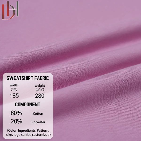 Customizable Hot Knitted Cotton Denim Spandex Factory Hooded Shirt Polyester Sweatshirt Fabric