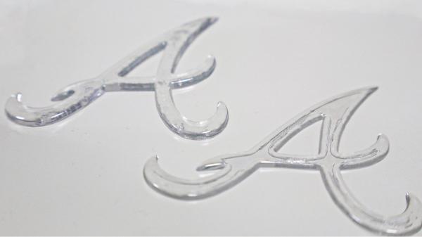 Custom Imitate Ice Semi Transparent Glossy TPU Logo Heat Transfer Badge For Garment